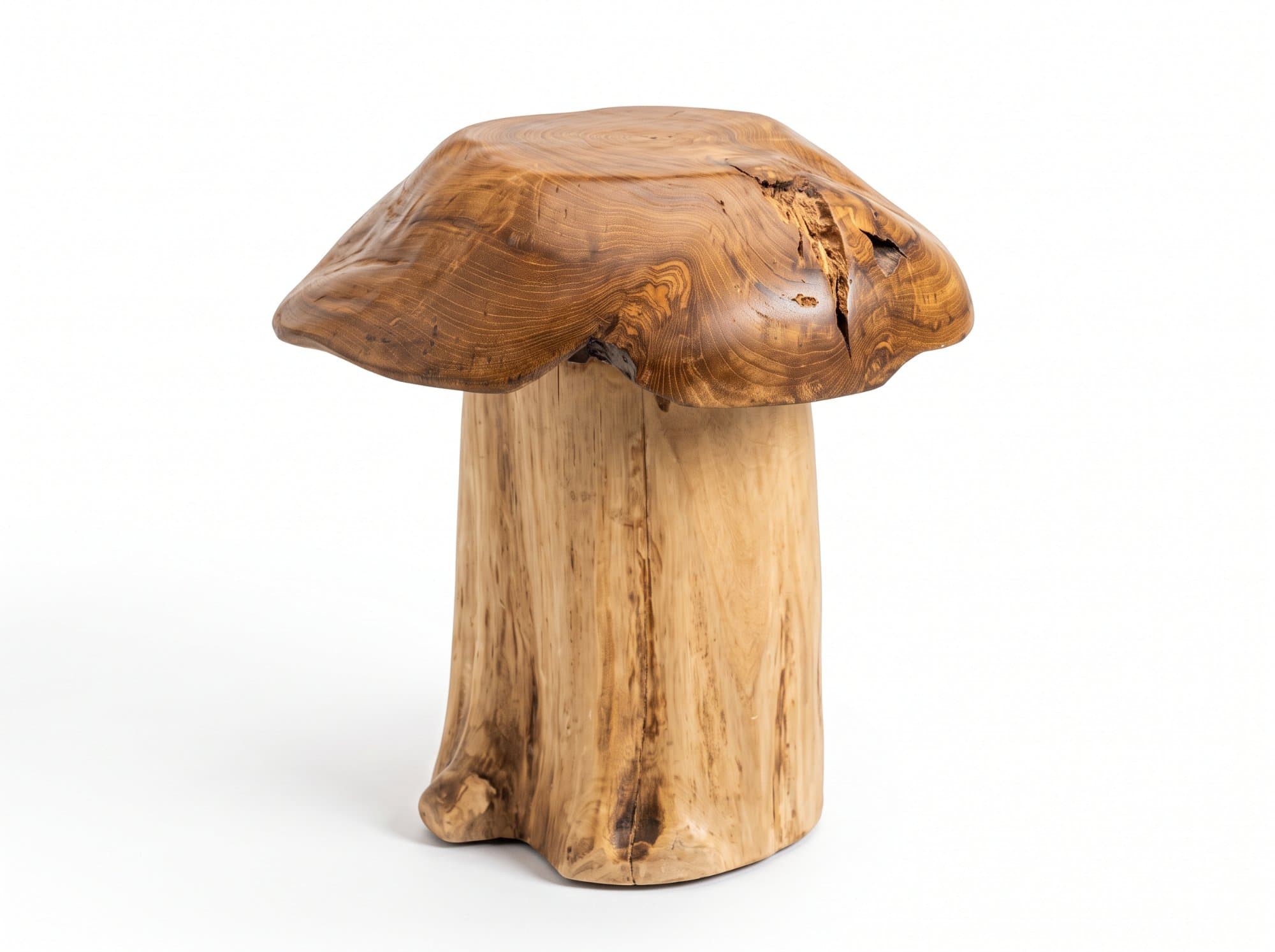 Teak Mushroom Stool Brown