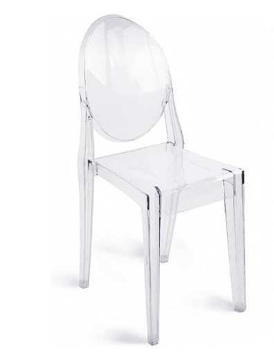 Teen Ghost Chair Armless Clear