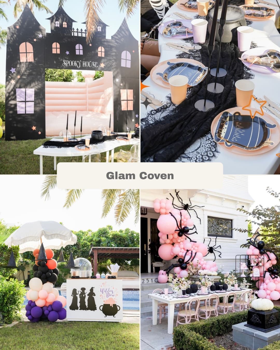 Glam Coven party styled by Bay Area Kids Rentals