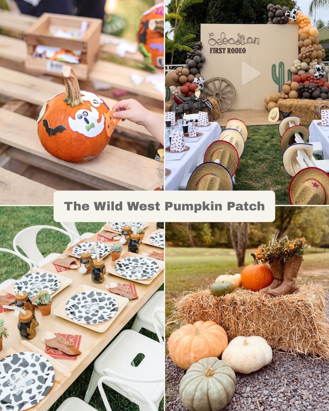 The Wild West Pumpkin Patch party styled by Bay Area Kids Rentals